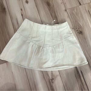 Kori America Cream Mini Skirt